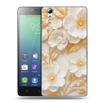 Силиконовый чехол на Lenovo A6010 с принтом Цветы Силиконовый чехол на Lenovo A6010 с принтом Цветы