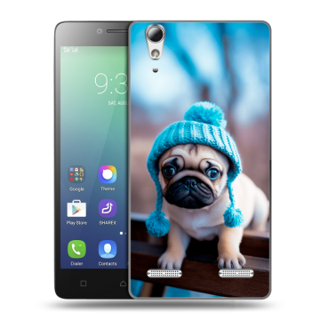 Силиконовый чехол на Lenovo A6010 с принтом Мопс в шапке Силиконовый чехол на Lenovo A6010 с принтом Мопс в шапке