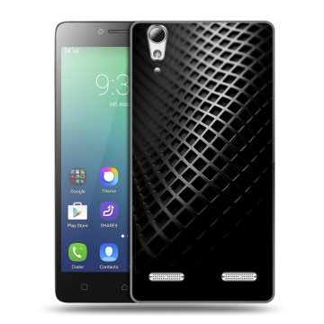 Силиконовый чехол на Lenovo A6010 с принтом Текстура металла