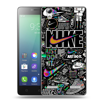 Силиконовый чехол на Lenovo A6010 с принтом Найк