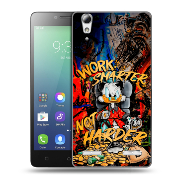 Силиконовый чехол на Lenovo A6010 с принтом Дональд Дак Деньги