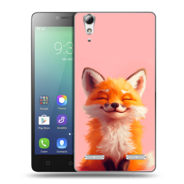 Силиконовый чехол на Lenovo A6010 с принтом милая лиса Силиконовый чехол на Lenovo A6010 с принтом милая лиса