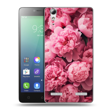 Силиконовый чехол на Lenovo A6010 с принтом цветы пионы Силиконовый чехол на Lenovo A6010 с принтом цветы пионы