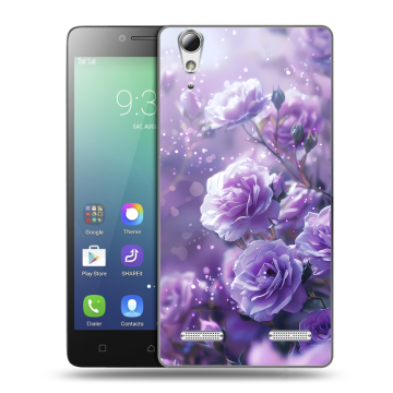 Силиконовый чехол на Lenovo A6010 с принтом Розы цветы