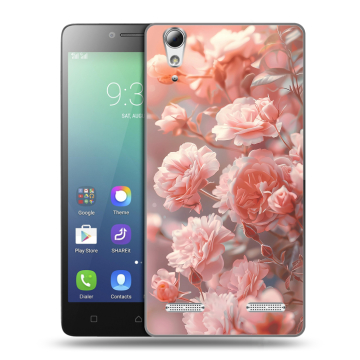 Силиконовый чехол на Lenovo A6010 с принтом Розовые розы Силиконовый чехол на Lenovo A6010 с принтом Розовые розы