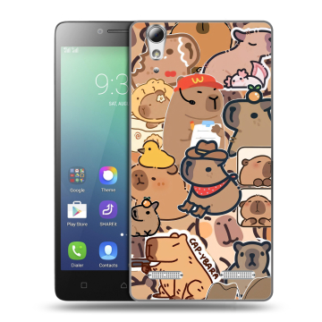 Силиконовый чехол на Lenovo A6010 с принтом капибара Силиконовый чехол на Lenovo A6010 с принтом капибара