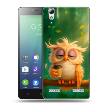 Силиконовый чехол на Lenovo A6010 с принтом сова