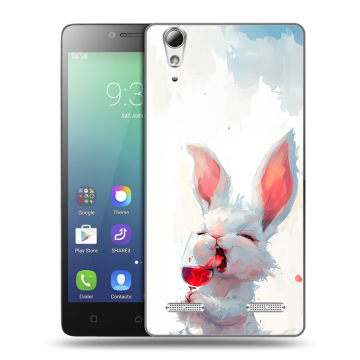 Силиконовый чехол на Lenovo A6010 с принтом кролик зайчик Силиконовый чехол на Lenovo A6010 с принтом кролик зайчик