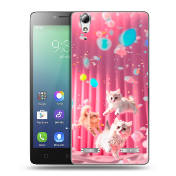 Силиконовый чехол на Lenovo A6010 с принтом милые котики Силиконовый чехол на Lenovo A6010 с принтом милые котики