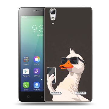 Силиконовый чехол на Lenovo A6010 с принтом утка в очках Силиконовый чехол на Lenovo A6010 с принтом утка в очках
