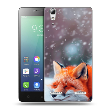 Силиконовый чехол на Lenovo A6010 с принтом лиса Силиконовый чехол на Lenovo A6010 с принтом лиса