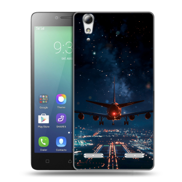 Силиконовый чехол на Lenovo A6010 с принтом самолет Силиконовый чехол на Lenovo A6010 с принтом самолет