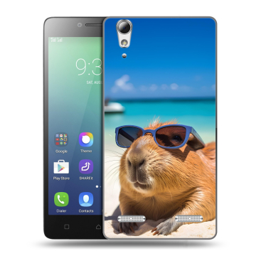 Силиконовый чехол на Lenovo A6010 с принтом Капибара