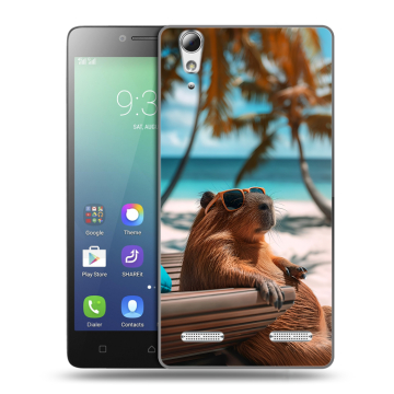 Силиконовый чехол на Lenovo A6010 с принтом Капибара Силиконовый чехол на Lenovo A6010 с принтом Капибара