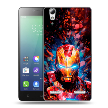 Силиконовый чехол на Lenovo A6010 с принтом Железный человек Ironman Силиконовый чехол на Lenovo A6010 с принтом Железный человек Ironman