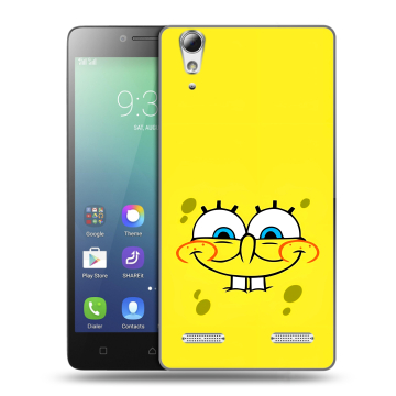 Силиконовый чехол на Lenovo A6010 с принтом спанчбоб спанч боб