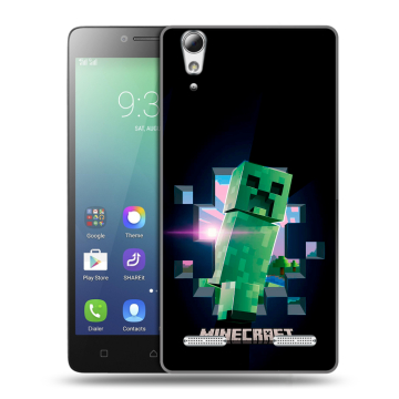Силиконовый чехол на Lenovo A6010 с принтом Майнкрафт Minecraft Силиконовый чехол на Lenovo A6010 с принтом Майнкрафт Minecraft