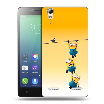 Силиконовый чехол на Lenovo A6010 с принтом Миньоны Силиконовый чехол на Lenovo A6010 с принтом Миньоны