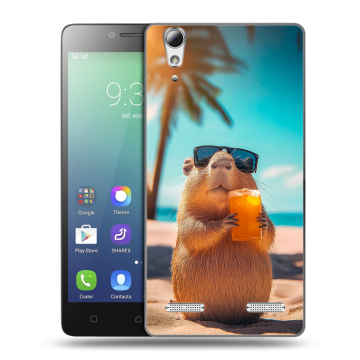 Силиконовый чехол на Lenovo A6010 с принтом Капибара