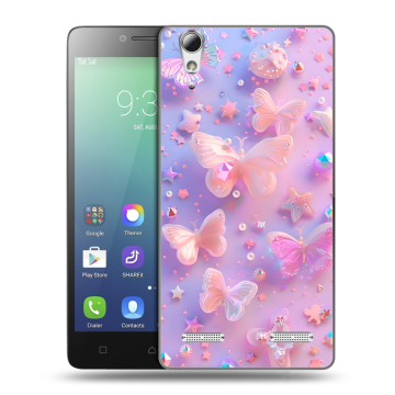 Силиконовый чехол на Lenovo A6010 с принтом Бабочки