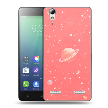 Силиконовый чехол на Lenovo A6010 с принтом Розовый космос Силиконовый чехол на Lenovo A6010 с принтом Розовый космос