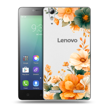 Силиконовый чехол на Lenovo A6010 с принтом Цветы принт Силиконовый чехол на Lenovo A6010 с принтом Цветы принт