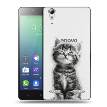 Силиконовый чехол на Lenovo A6010 с принтом Котенок Силиконовый чехол на Lenovo A6010 с принтом Котенок