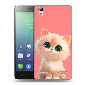 Силиконовый чехол на Lenovo A6010 с принтом Розовый котенок Силиконовый чехол на Lenovo A6010 с принтом Розовый котенок
