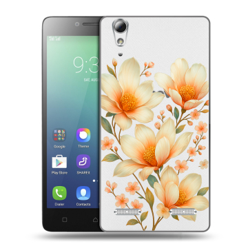 Силиконовый чехол на Lenovo A6010 с принтом Цветы Силиконовый чехол на Lenovo A6010 с принтом Цветы