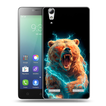 Силиконовый чехол на Lenovo A6010 с принтом Медведь Силиконовый чехол на Lenovo A6010 с принтом Медведь