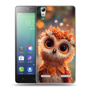 Силиконовый чехол на Lenovo A6010 с принтом Милая сова Силиконовый чехол на Lenovo A6010 с принтом Милая сова