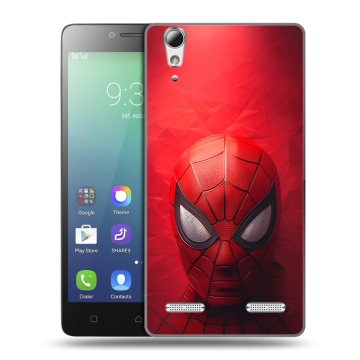 Силиконовый чехол на Lenovo A6010 с принтом Spiderman Человек паук