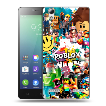 Силиконовый чехол на Lenovo A6010 с принтом Roblox Роблокс