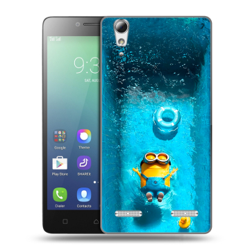 Силиконовый чехол на Lenovo A6010 с принтом Миньоны