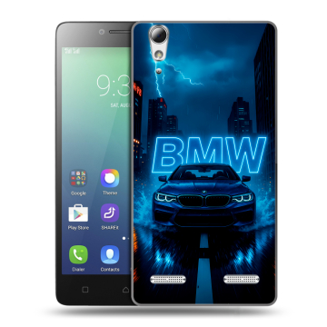 Силиконовый чехол на Lenovo A6010 с принтом BMW БМВ