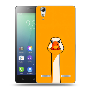 Силиконовый чехол на Lenovo A6010 с принтом Смешная утка Силиконовый чехол на Lenovo A6010 с принтом Смешная утка
