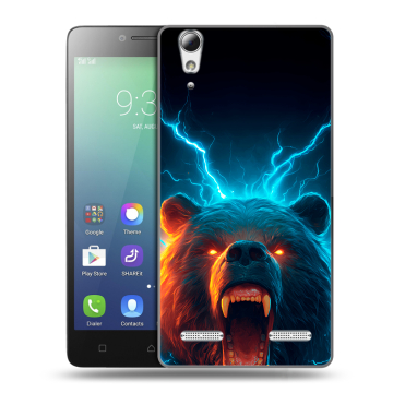 Силиконовый чехол на Lenovo A6010 с принтом Медведь Силиконовый чехол на Lenovo A6010 с принтом Медведь