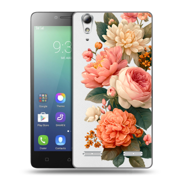 Силиконовый чехол на Lenovo A6010 с принтом цветы Силиконовый чехол на Lenovo A6010 с принтом цветы