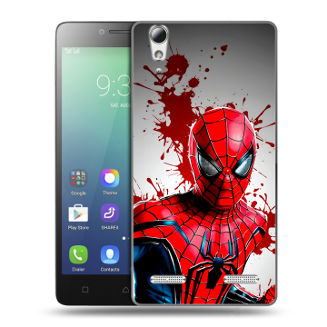 Силиконовый чехол на Lenovo A6010 с принтом Spiderman Человек паук Силиконовый чехол на Lenovo A6010 с принтом Spiderman Человек паук