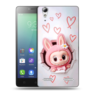 Силиконовый чехол на Lenovo A6010 с принтом Labubu Лабубу