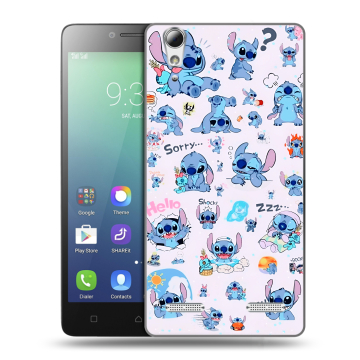 Силиконовый чехол на Lenovo A6010 с принтом Лило и Стич