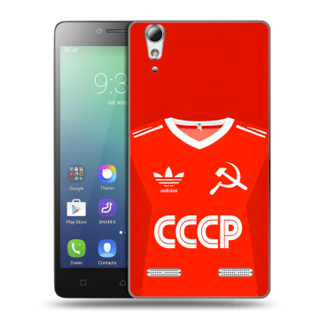 Силиконовый чехол на Lenovo A6010 с принтом Флаг Герб СССР Силиконовый чехол на Lenovo A6010 с принтом Флаг Герб СССР