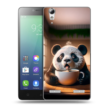 Силиконовый чехол на Lenovo A6010 с принтом смешная панда Силиконовый чехол на Lenovo A6010 с принтом смешная панда