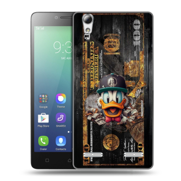 Силиконовый чехол на Lenovo A6010 с принтом Дональд Дак Доллар Силиконовый чехол на Lenovo A6010 с принтом Дональд Дак Доллар