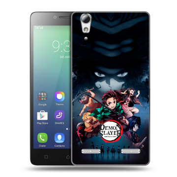 Силиконовый чехол на Lenovo A6010 с принтом Demon Slayer Клинок рассекающий демонов Силиконовый чехол на Lenovo A6010 с принтом Demon Slayer Клинок рассекающий демонов