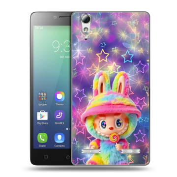 Силиконовый чехол на Lenovo A6010 с принтом Labubu Лабубу