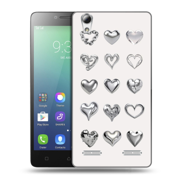 Силиконовый чехол на Lenovo A6010 с принтом Y2K сердечки Силиконовый чехол на Lenovo A6010 с принтом Y2K сердечки