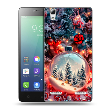 Силиконовый чехол на Lenovo A6010 с принтом Новый год Силиконовый чехол на Lenovo A6010 с принтом Новый год