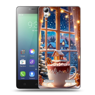 Силиконовый чехол на Lenovo A6010 с принтом Новый год Силиконовый чехол на Lenovo A6010 с принтом Новый год