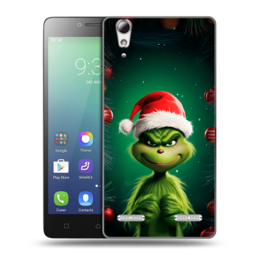 Силиконовый чехол на Lenovo A6010 с принтом Гринч Новый год Рождество Силиконовый чехол на Lenovo A6010 с принтом Гринч Новый год Рождество